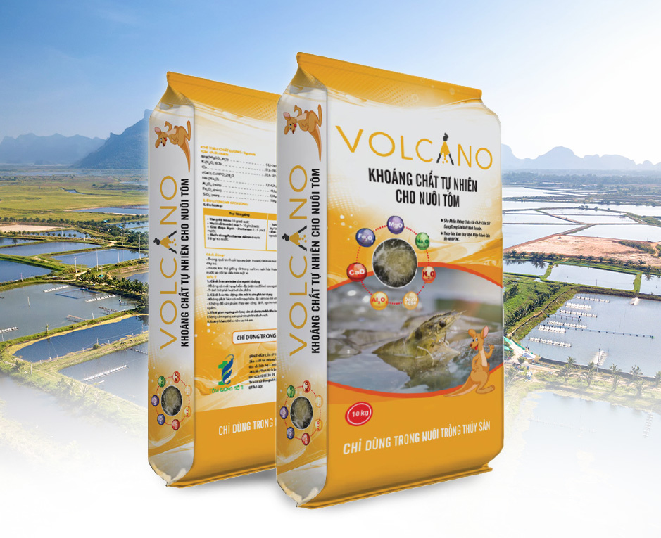 VOLCANO - Khoáng chất tự nhiên cho ao tôm 10Kg/bao